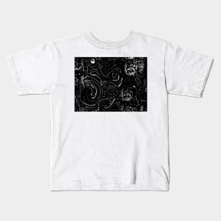 Black spirals Kids T-Shirt